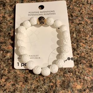 White lava beads bracelet